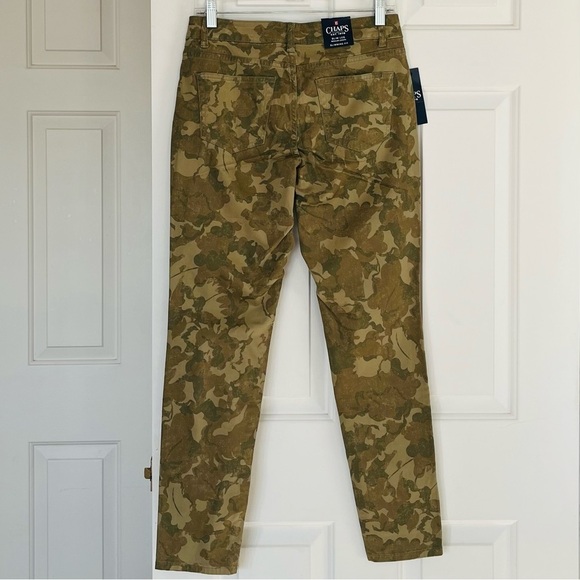 NWT Chaps Camo Print Mid-rise Slim Leg Super Stretch Skinny Pant 4 - Picture 11 of 16